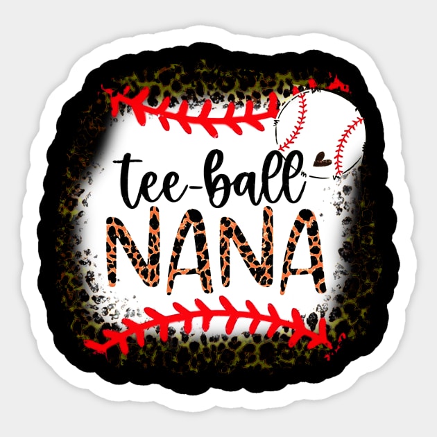 Tee Ball Nana Leopard   Tee Ball Nana Sticker by Wonder man 